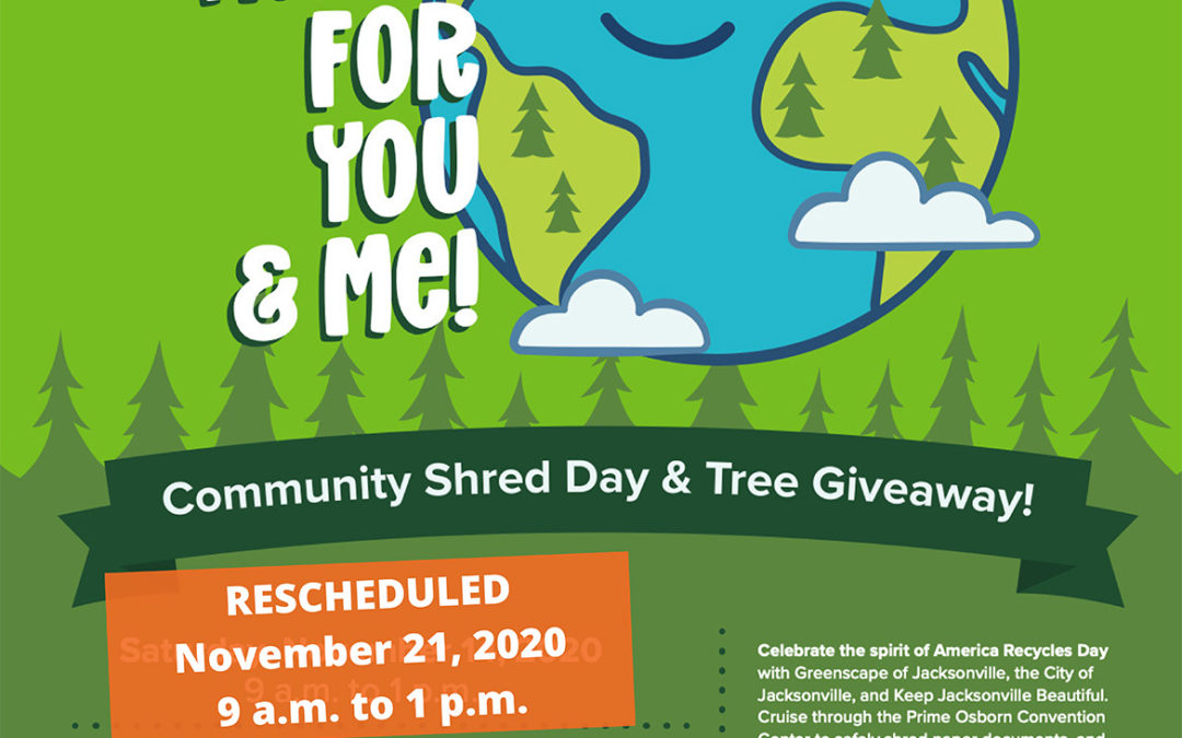 Greenscape Partners with Keep Jacksonville Beautiful for Day of Recycling and Free Trees